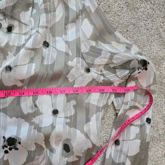 Banana republic long sleeve floral blouse flowy airy M - Picture 11 of 11